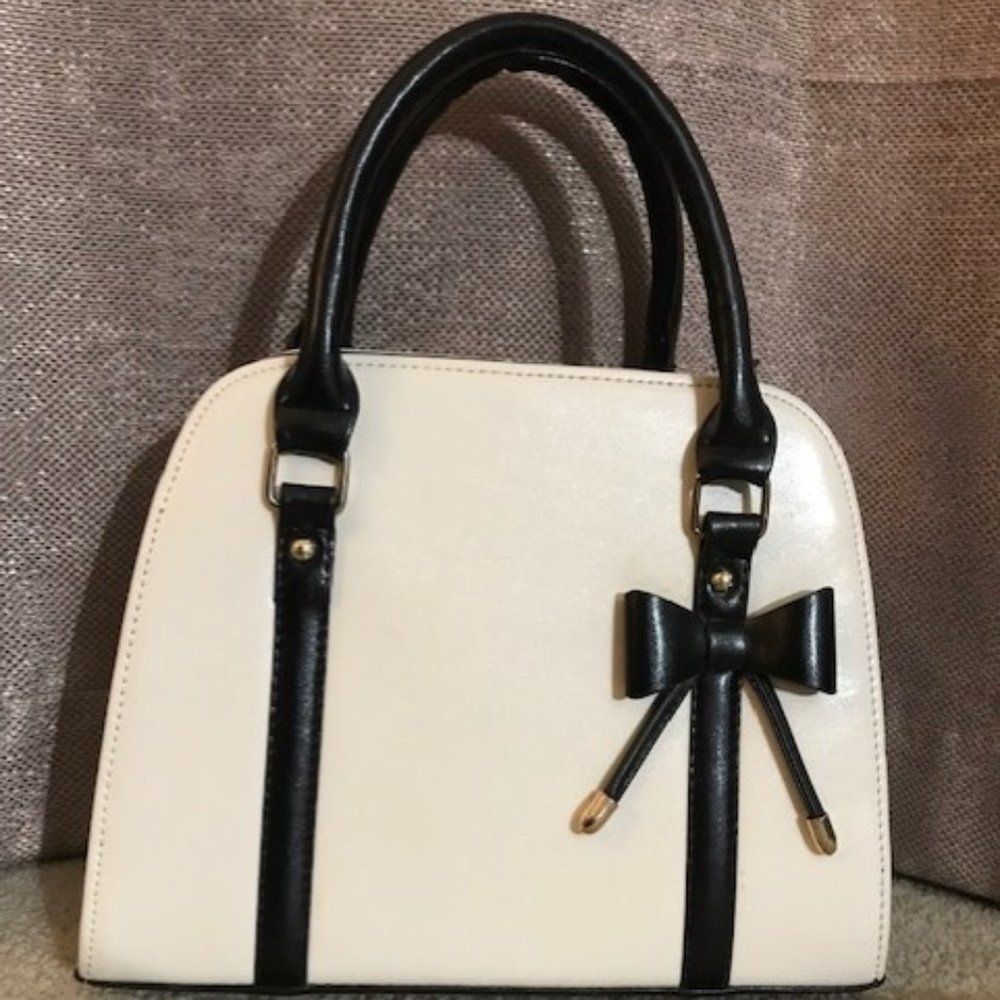 Black and white handbag